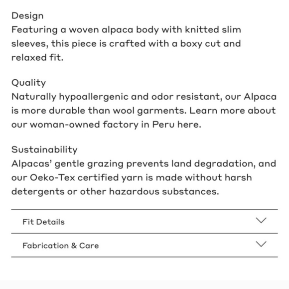 Cuyana Baby Alpaca Oversized Turtleneck Cowl Neck Sweater Size M/L - Picture 6 of 6